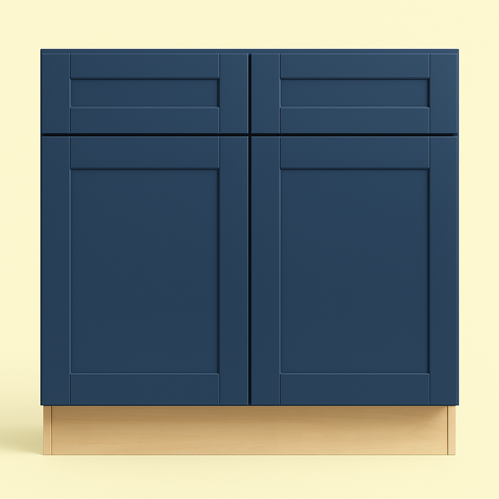 Home Decorators Collection Washington Vessel Blue Shaker Base Kitchen Cabinet
