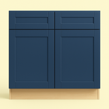 Home Decorators Collection Washington Vessel Blue Shaker Base Kitchen Cabinet