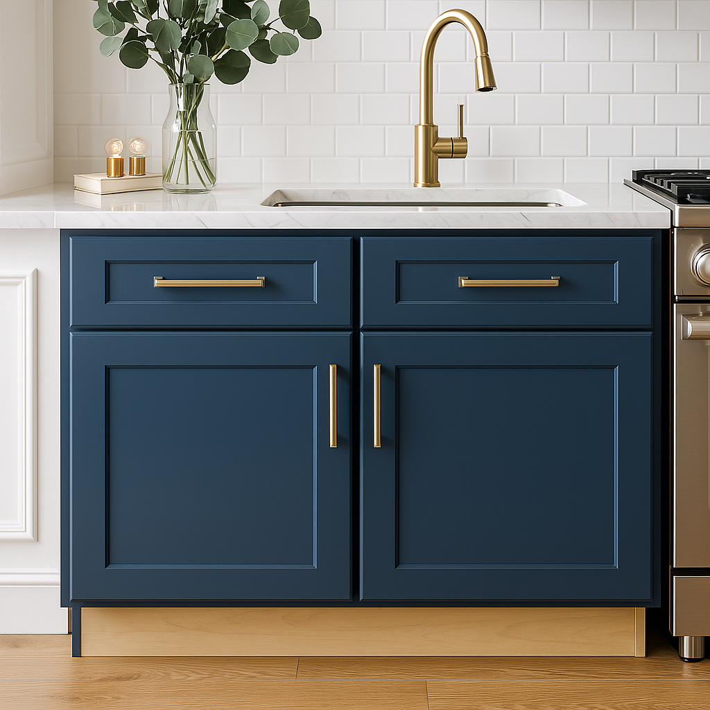 Home Decorators Collection Newport 36" Mythic Blue Kitchen Cabinet