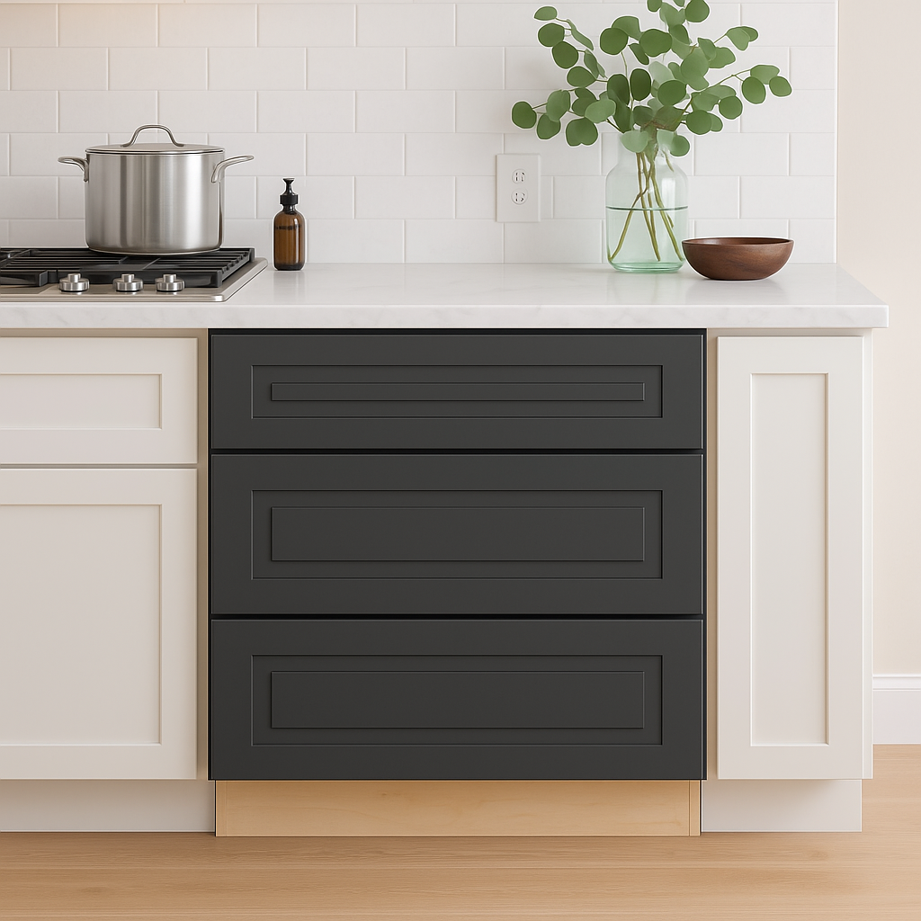 Home Decorators Collection Grayson 30" Cooktop Base Cabinet in Deep Onyx