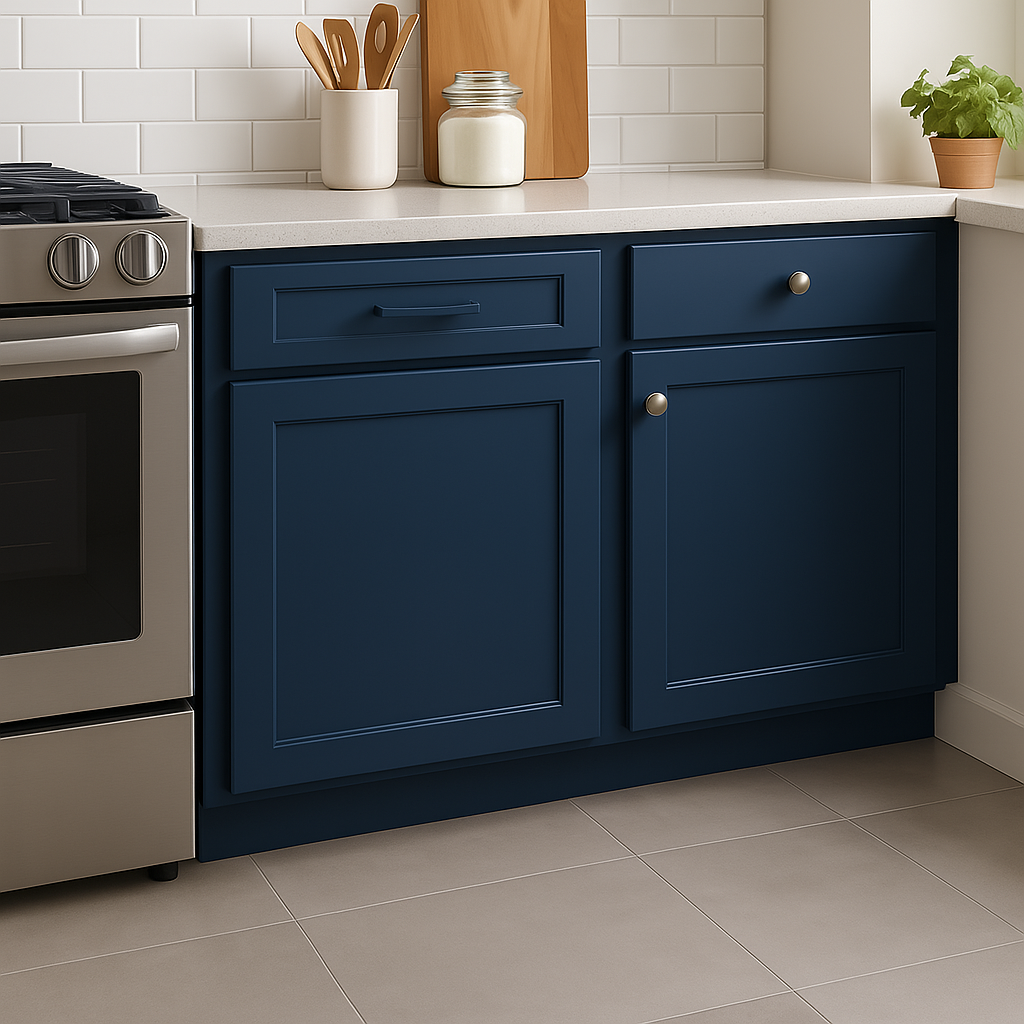 Home Decorators Collection Grayson Mythic Blue Kitchen Cabinet