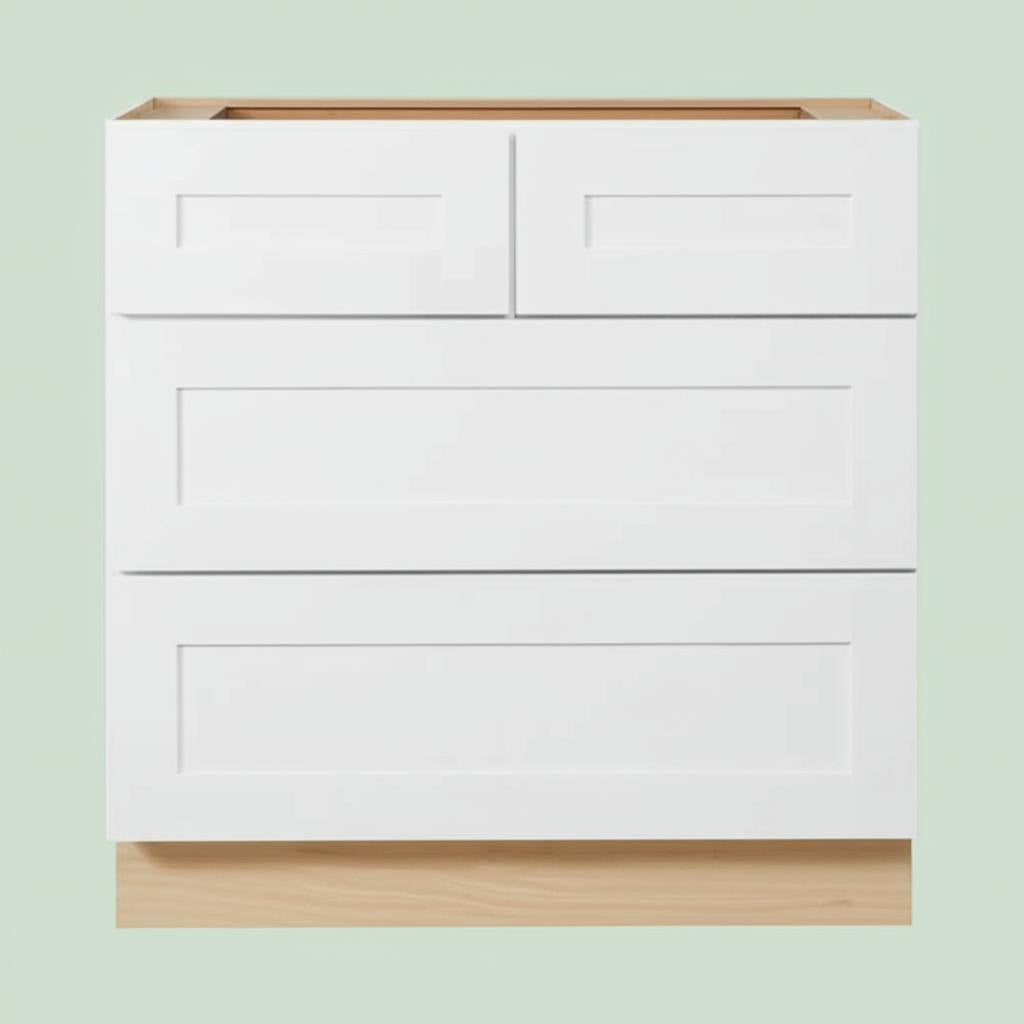 Home Decorators Collection Newport 36" Cooktop Base Cabinet in Pacific White