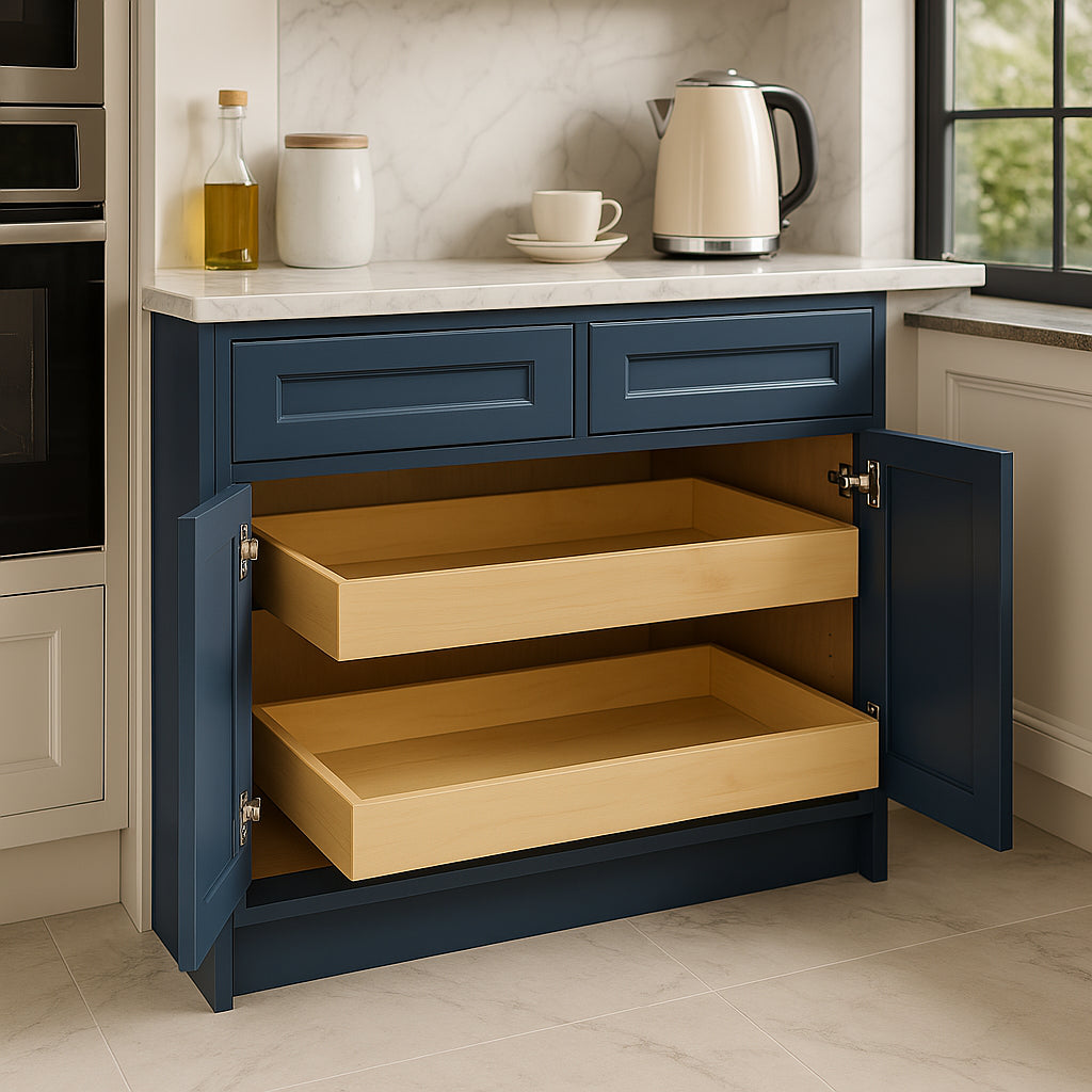 Home Decorators Collection Newport Mythic Blue Kitchen Cabinet