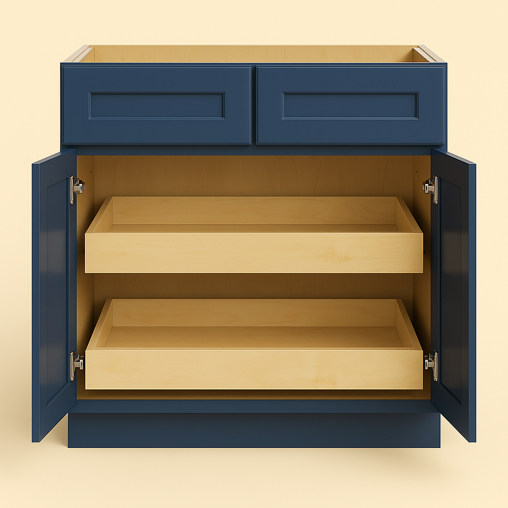 Home Decorators Collection Newport Mythic Blue Kitchen Cabinet