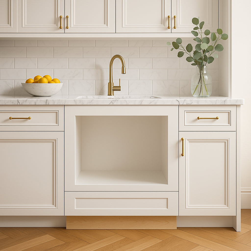 Home Decorators Collection Newport 24 in. Microwave Base Cabinet - Pacific White