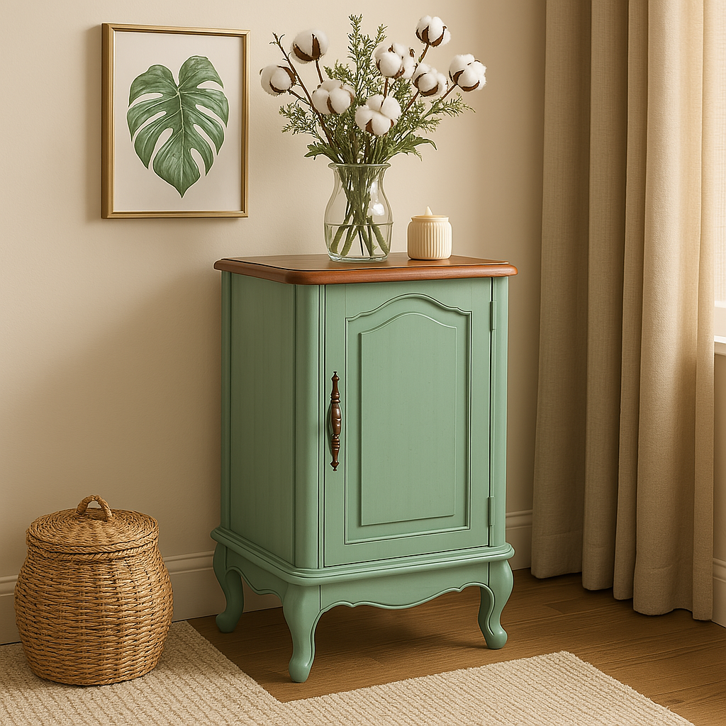 Home Decorators Collection Provence 18 in. W x 16 in. D x 34 in. H Blue Freestanding Linen Cabinet