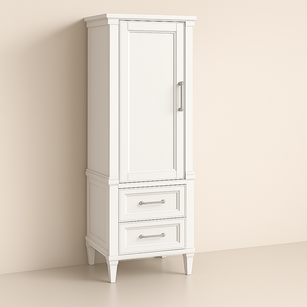 Home Decorators Collection Aberdeen White Linen Storage Cabinet