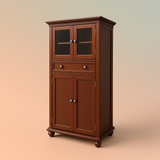 Home Decorators Collection Hampton Harbor Linen Cabinet in Sequoia
