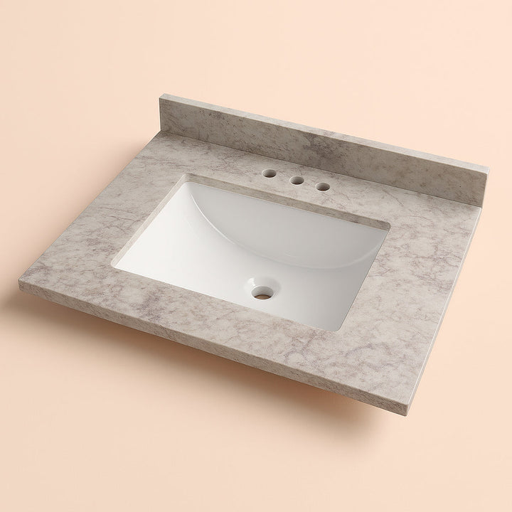 Home Decorators Collection Winter Mist Cultured Marble Vanity Top with Sink