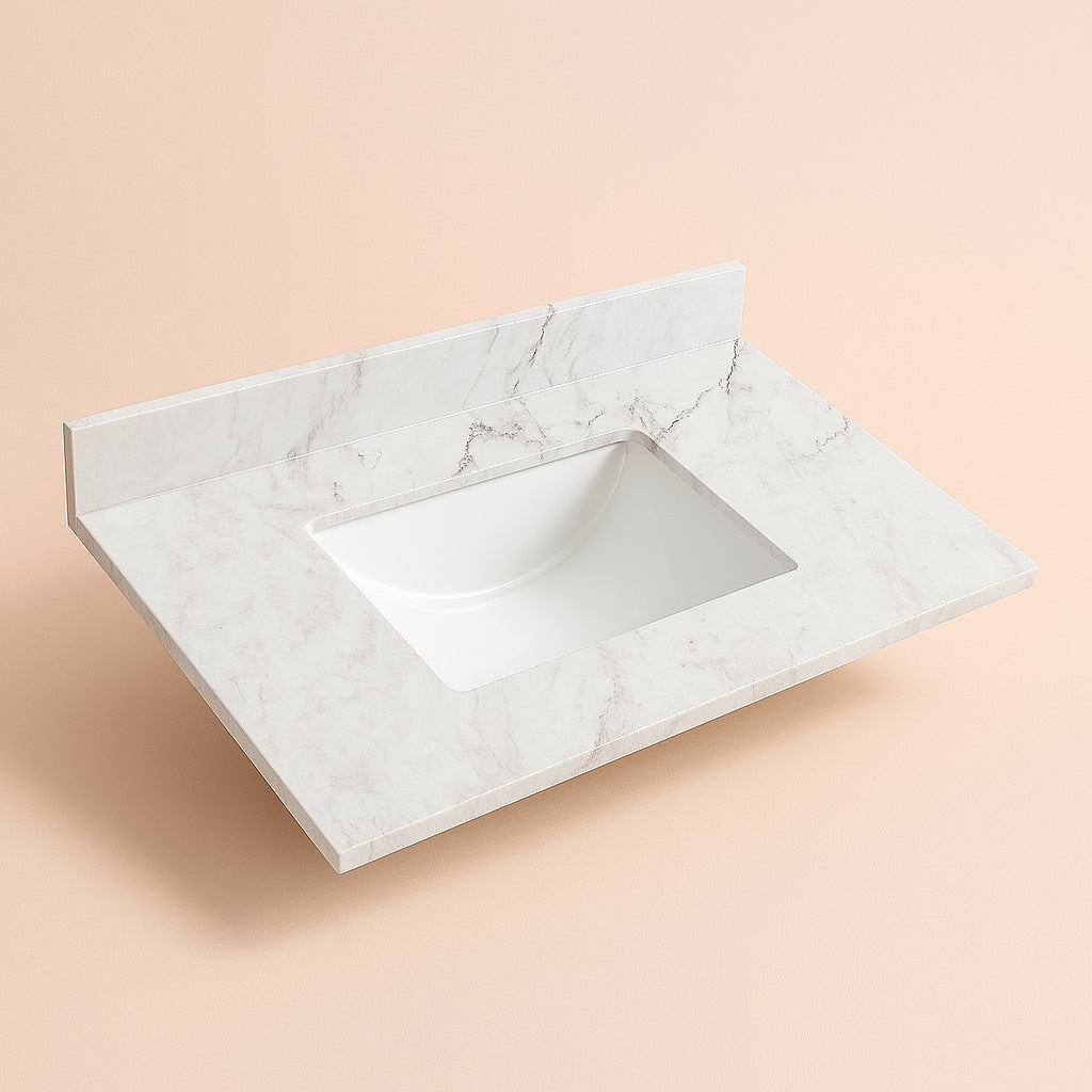 Home Decorators Collection 37-inch Mineral Gray Vanity Top with White Sink