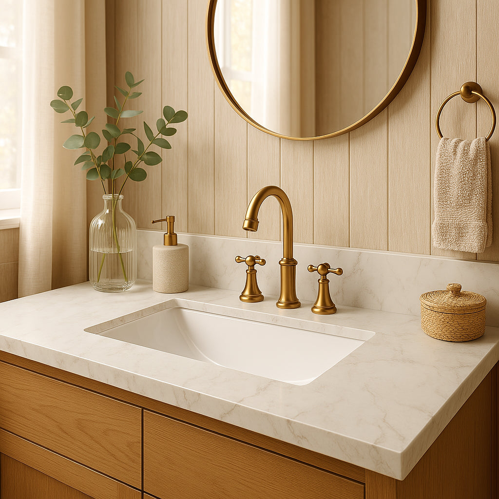 Home Decorators Collection 37-inch Mineral Gray Vanity Top with White Sink