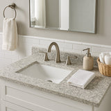 Home Decorators Collection 49 in. Cultured Marble Vanity Top in Everest with White Sink