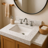 Home Decorators Collection 25-inch Cultured Marble Vanity Top in Pulsar with White Sink