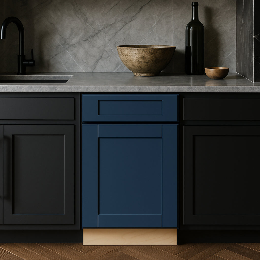 Home Decorators Collection Washington Vessel Blue Shaker Base Kitchen Cabinet