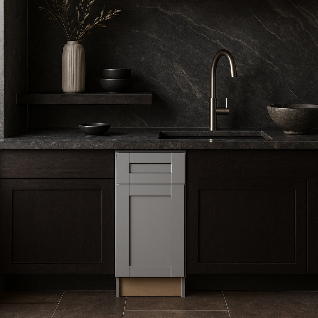 Home Decorators Collection Washington Veiled Gray Shaker Base Kitchen Cabinet