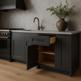 Home Decorators Collection Grayson 18 in. W x 24 in. D x 34.5 in. H Assembled Plywood Base Kitchen Cabinet in Deep Onyx
