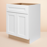 Home Decorators Collection Newport 24 in. W x 24 in. D x 34.5 in. H Assembled Plywood Base Kitchen Cabinet in Pacific White with Utility Soft Close