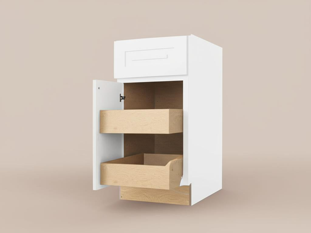 Home Decorators Collection Grayson 18 in. W x 24 in. D x 34.5 in. H Assembled Plywood Base Kitchen Cabinet in Pacific White