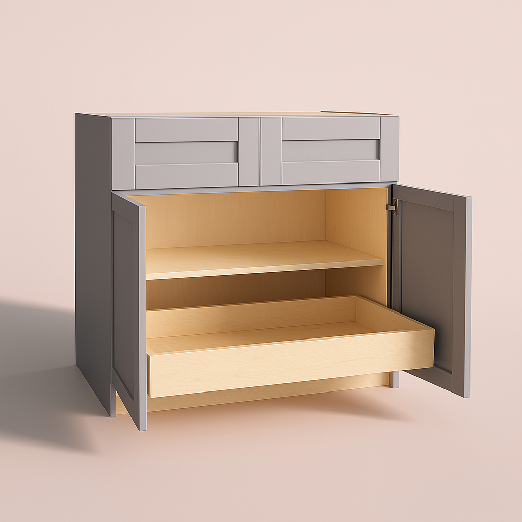 Home Decorators Collection Washington Veiled Gray Shaker Base Cabinet