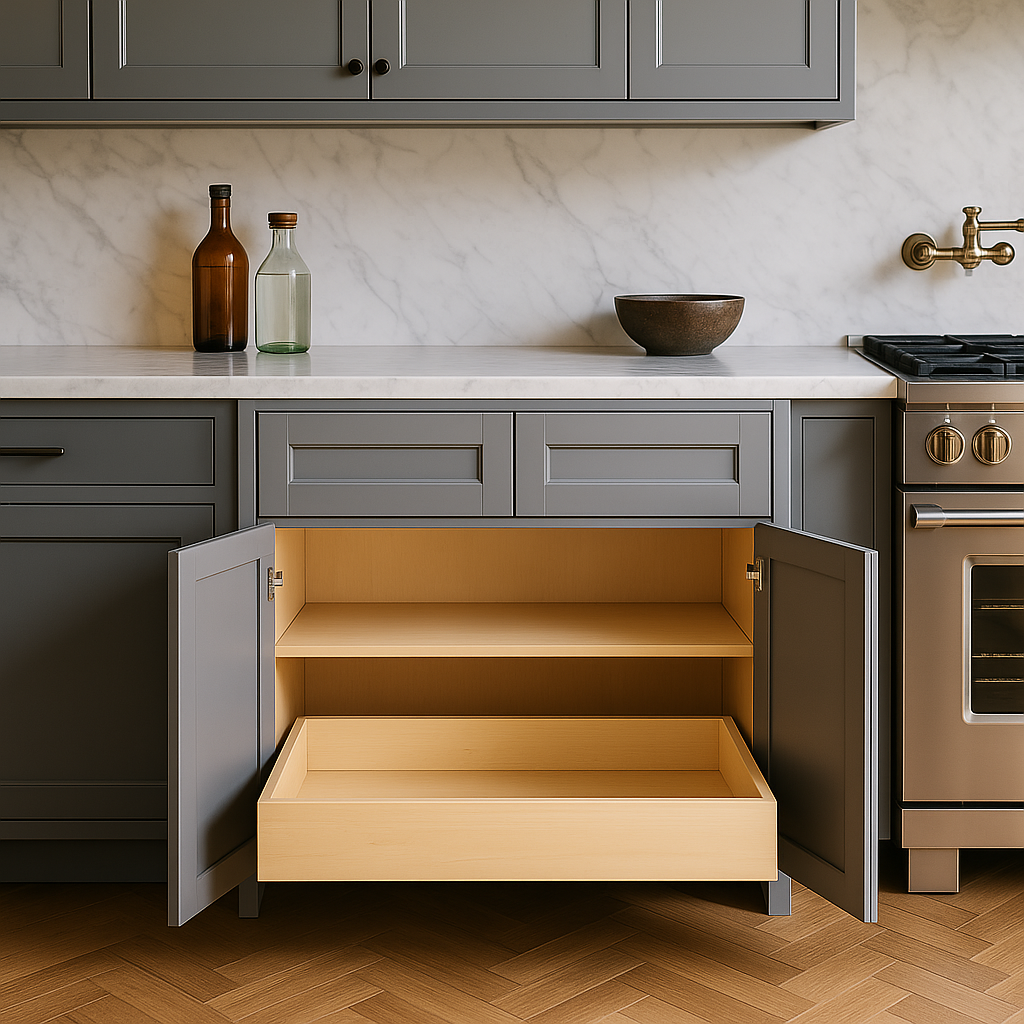 Home Decorators Collection Washington Veiled Gray Shaker Base Cabinet
