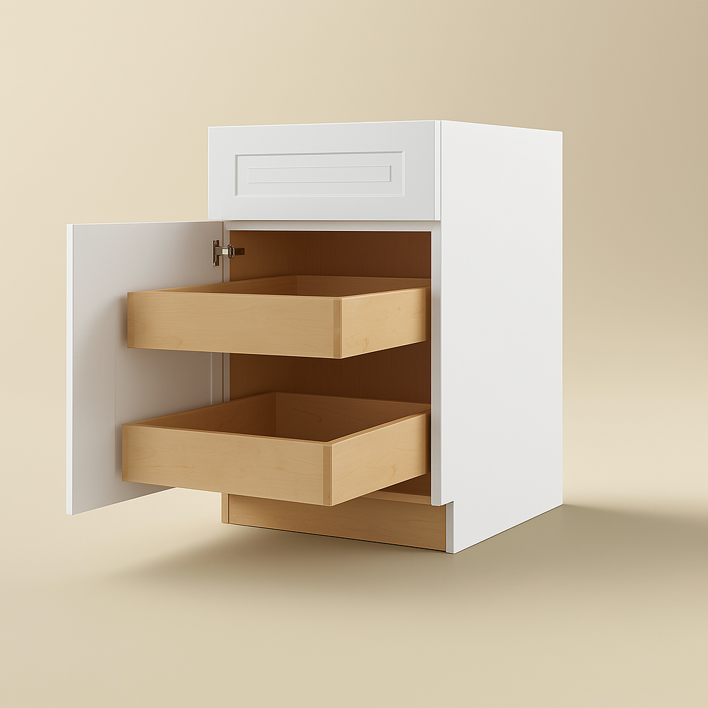 Home Decorators Collection Grayson 21 in. W x 24 in. D x 34.5 in. H Assembled Plywood Base Kitchen Cabinet in Pacific White with Soft-Close RH