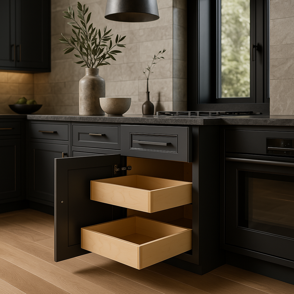 Home Decorators Collection Grayson Deep Onyx Kitchen Cabinet
