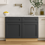 Home Decorators Collection Washington 33" Onyx Kitchen Base Cabinet with Soft-Close