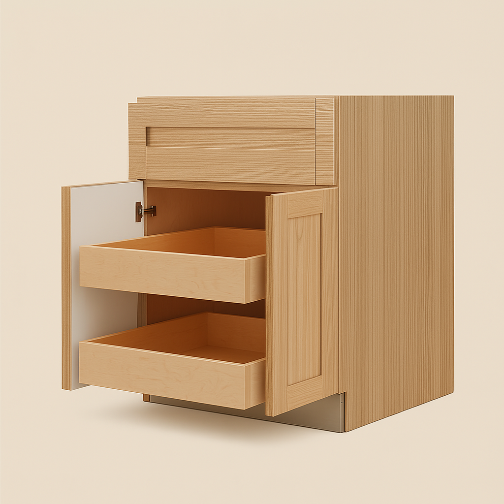 Home Decorators Collection Washington Oak Base Kitchen Cabinet with Soft Close Doors