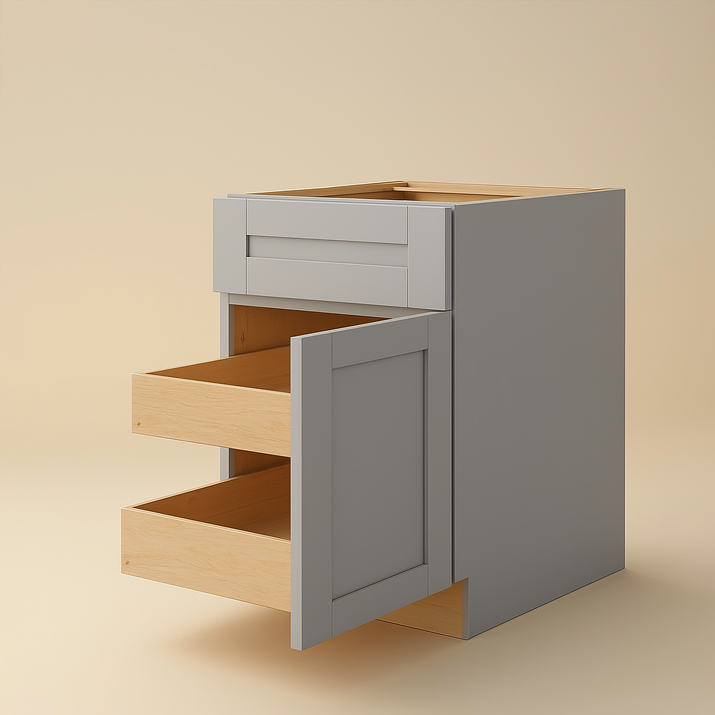 Home Decorators Collection Veiled Gray Shaker Base Kitchen Cabinet