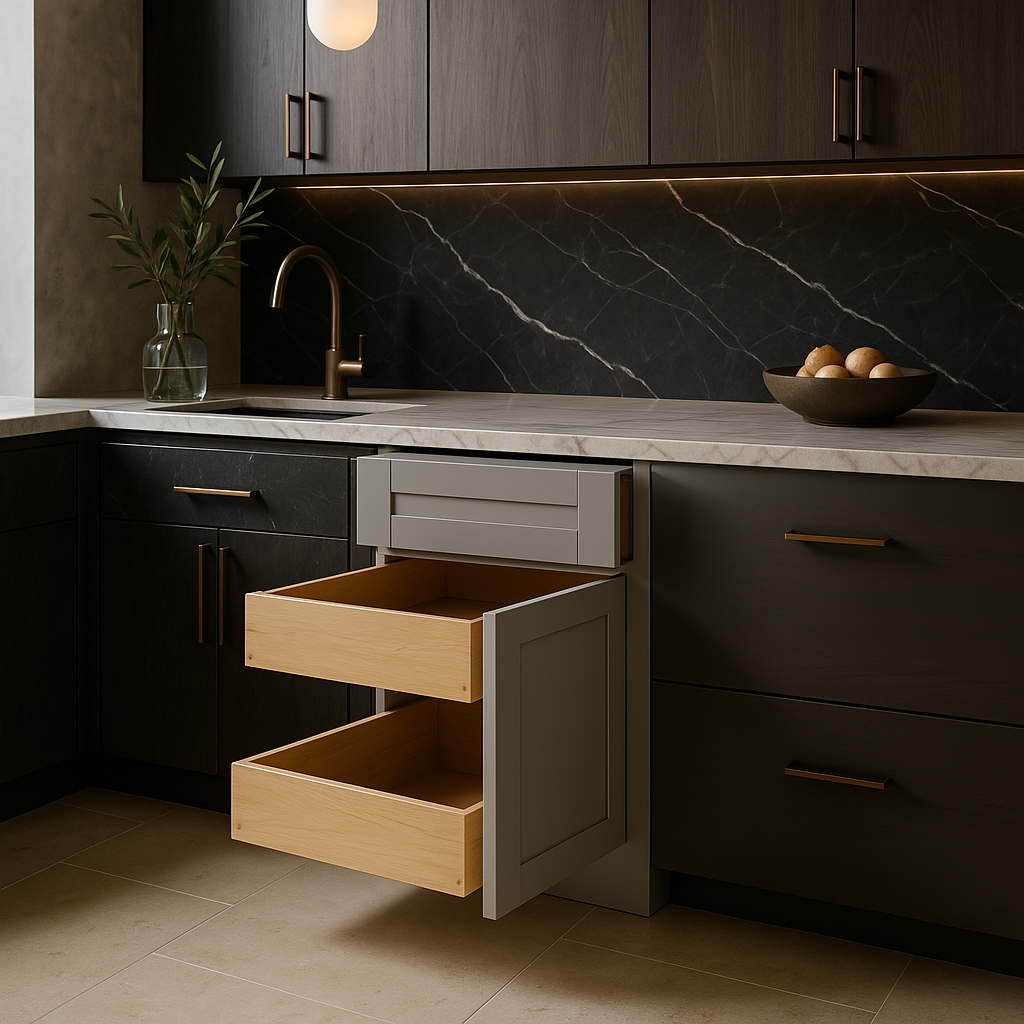 Home Decorators Collection Veiled Gray Shaker Base Kitchen Cabinet