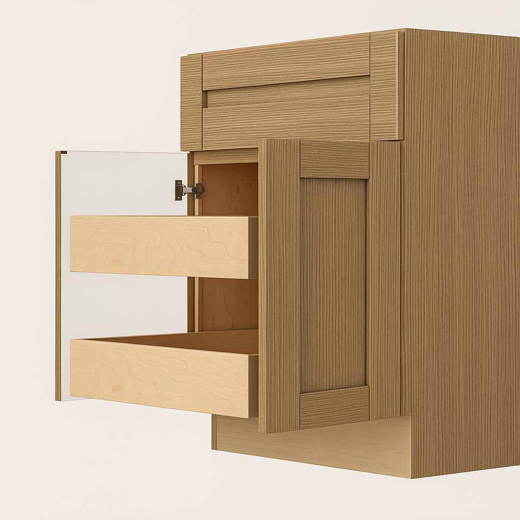 Home Decorators Collection Washington Oak Kitchen Cabinet with Soft-Close Doors
