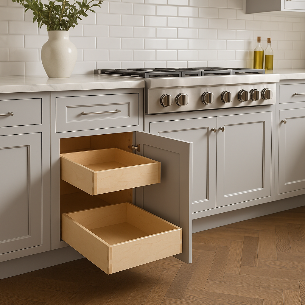 Home Decorators Collection Grayson Pearl Gray Base Kitchen Cabinet