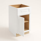 Home Decorators Collection Grayson 15 in. W x 24 in. D x 34.5 in. H Assembled Plywood Base Kitchen Cabinet in Pacific White with Cutlery LH