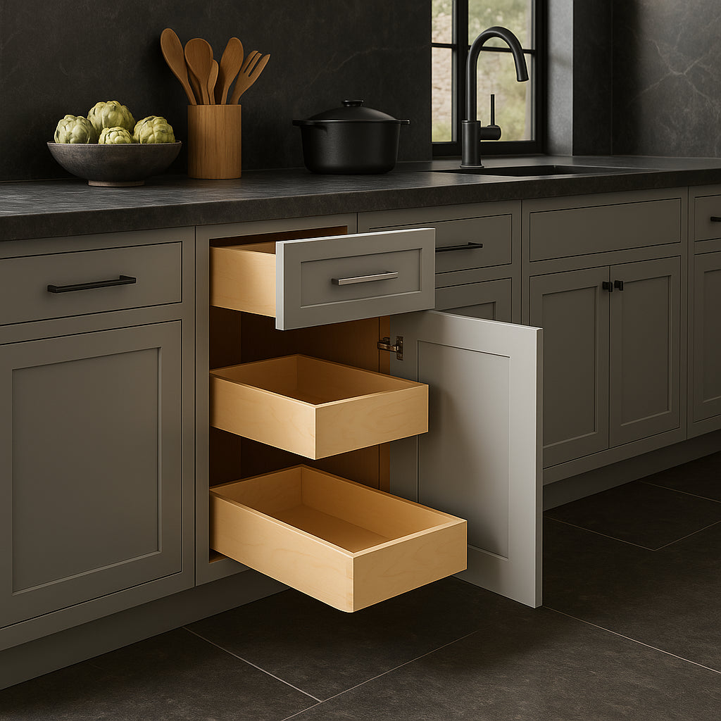Home Decorators Collection Grayson Pearl Gray Plywood Base Kitchen Cabinet