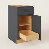 Home Decorators Collection Grayson 15 in. W x 24 in. D x 34.5 in. H Assembled Plywood Base Kitchen Cabinet in Deep Onyx