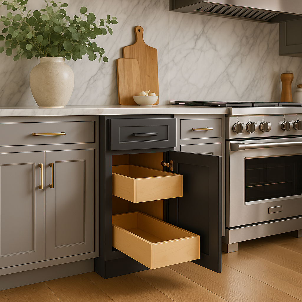 Home Decorators Collection Grayson Deep Onyx Base Kitchen Cabinet