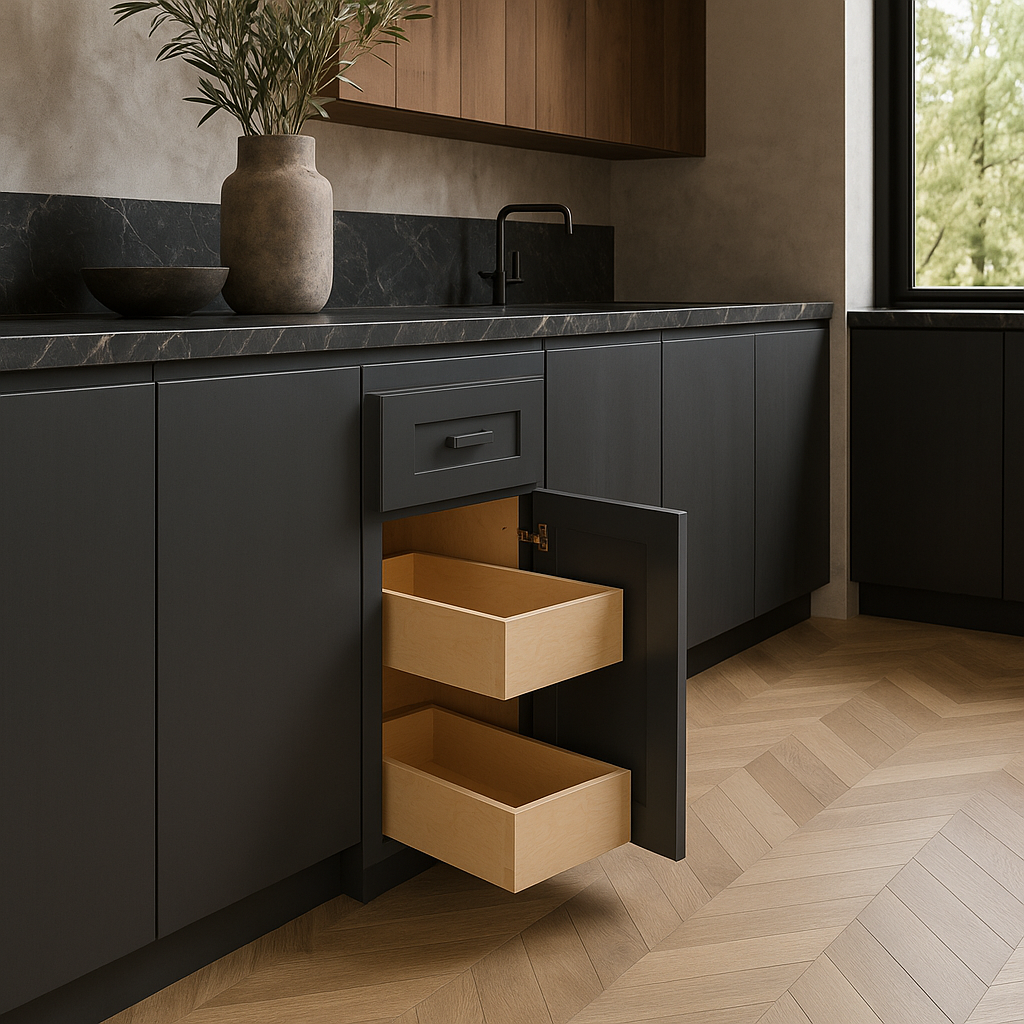 Home Decorators Collection Grayson Deep Onyx Base Kitchen Cabinet