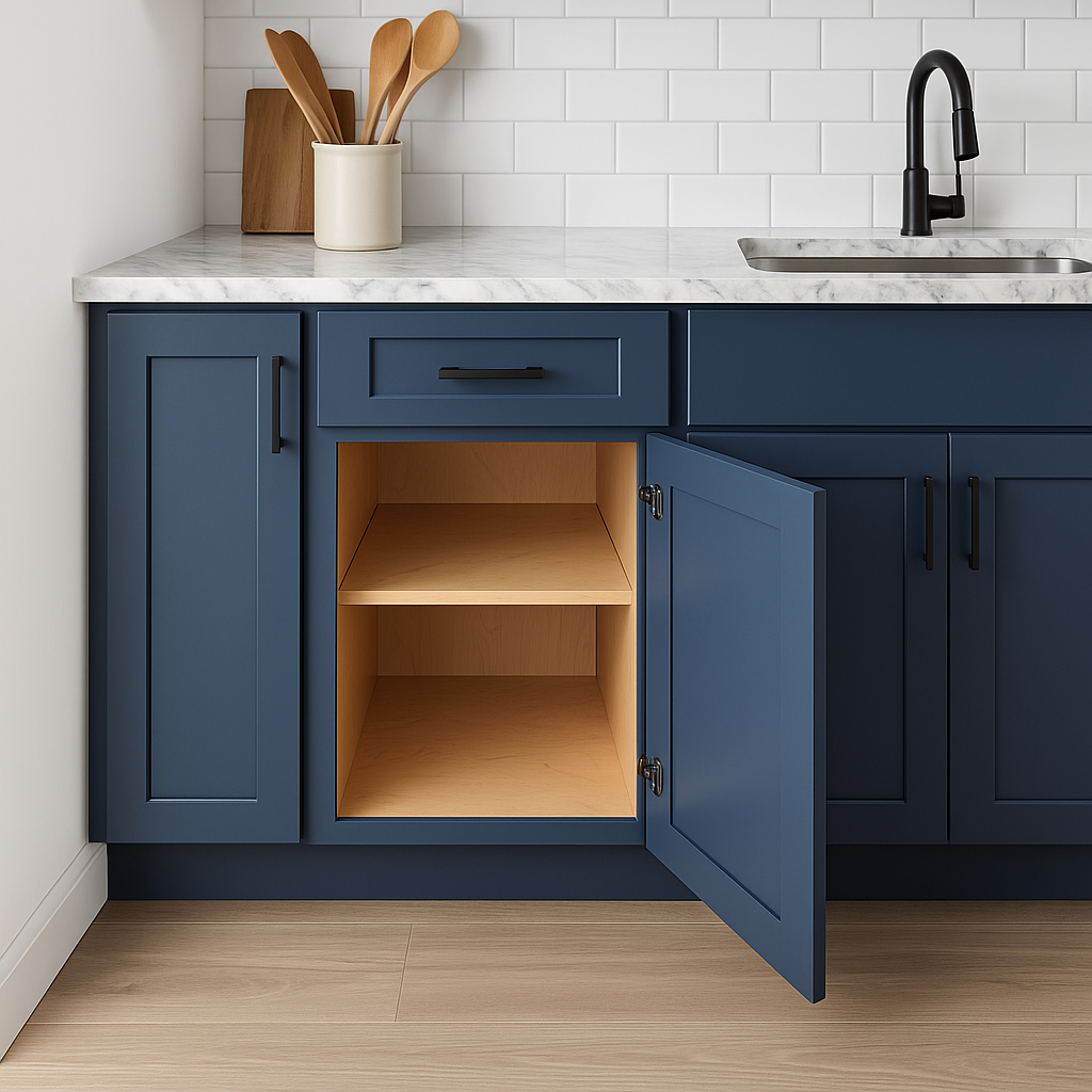 Home Decorators Collection Washington Vessel Blue Shaker Base Cabinet