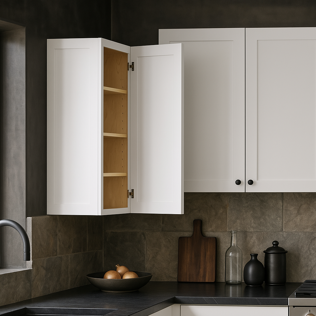 Home Decorators Collection Grayson 15 in. W x 12 in. D x 36 in. H Wall Kitchen Cabinet in Pacific White