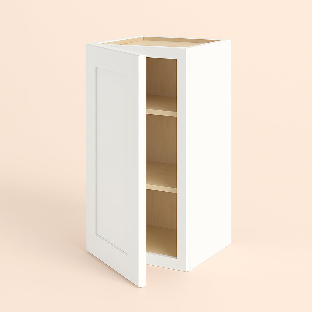 Home Decorators Collection Grayson 15 in. W x 12 in. D x 30 in. H Assembled Plywood Wall Kitchen Cabinet in Pacific White with Soft Close