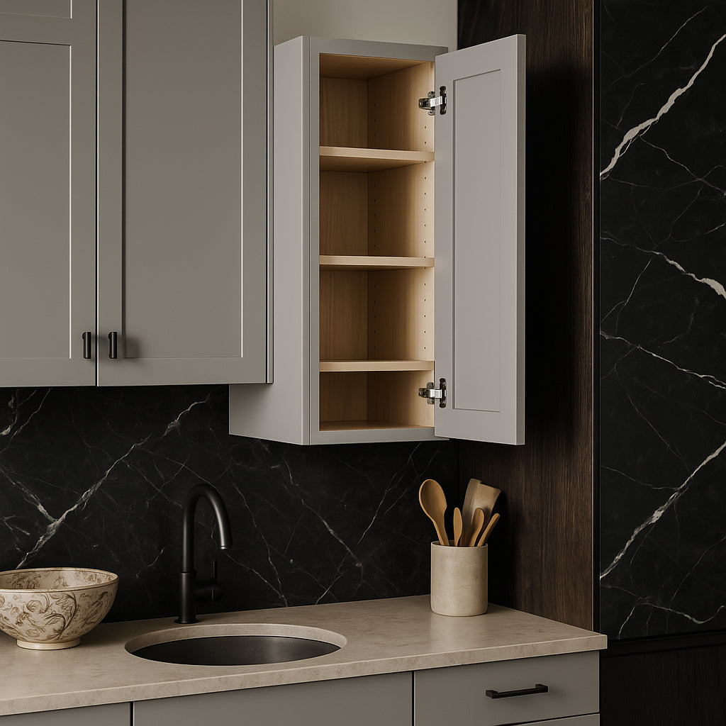 Home Decorators Collection Grayson Pearl Gray Wall Kitchen Cabinet with Soft-Close