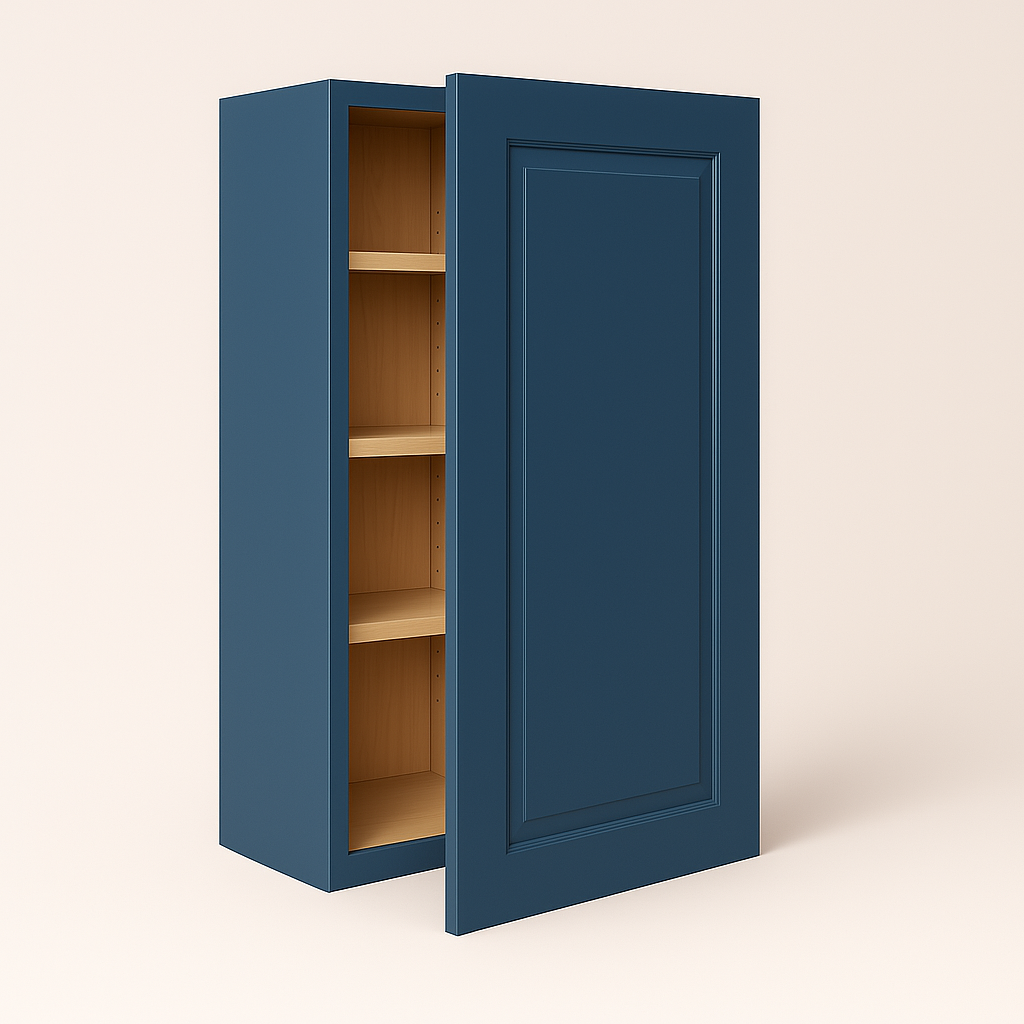 Home Decorators Collection Grayson Mythic Blue Wall Kitchen Cabinet with Soft Close