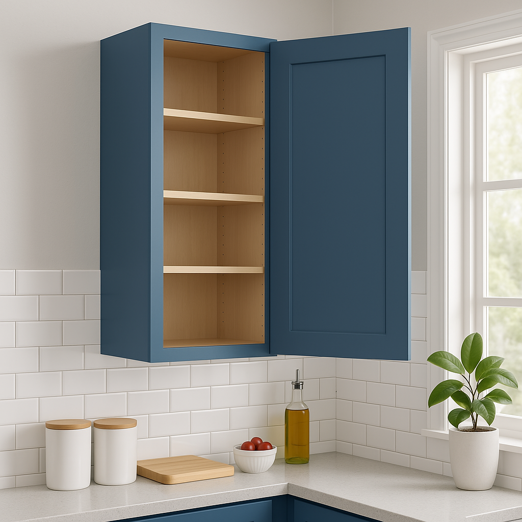Home Decorators Collection Grayson Mythic Blue Wall Kitchen Cabinet with Soft Close