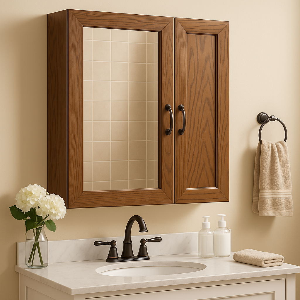 Home Decorators Collection Alster 30 in. W x 30 in. H Rectangular Medicine Cabinet with Mirror