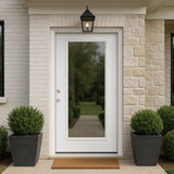 Masonite Premium 9 Lite Primed Steel Prehung Front Door, Right-Hand Inswing, No Brickmold, 36 in. x 80 in.