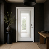 Masonite Premium 9 Lite Primed Steel Prehung Front Door, Right-Hand Inswing, No Brickmold, 36 in. x 80 in.