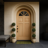 Masonite 36 in. x 80 in. Fan Lite Unfinished Fir Front Exterior Door Slab