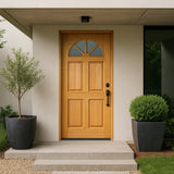 Masonite 36 in. x 80 in. Fan Lite Unfinished Fir Front Exterior Door Slab