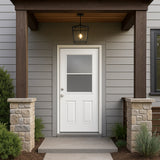 Masonite 32 x 80 in. Vent Lite Right-Hand Inswing Primed Smooth Fiberglass Prehung Front Exterior Door No Brickmold