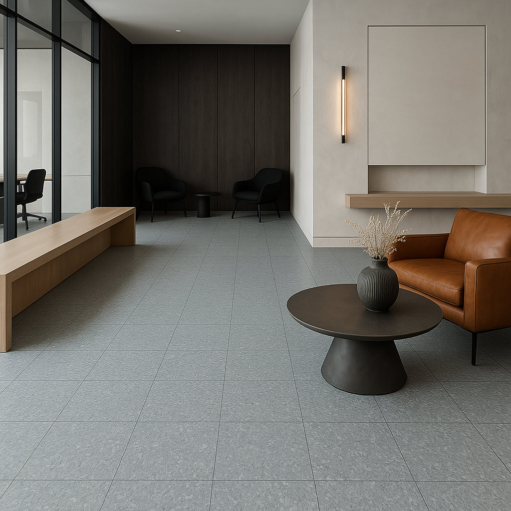 Armstrong Flooring Imperial Texture VCT Blue Gray 12-in W x 12-in L Commercial Vinyl Tile Flooring